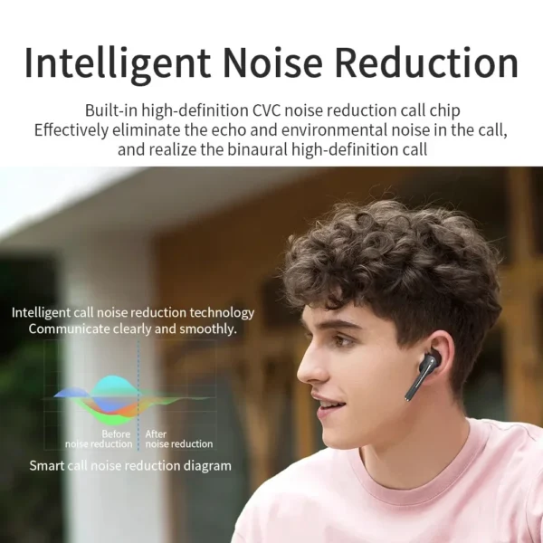 XIAOMI J18-Écouteurs intra-auriculaires sans fil Bluetooth TWS, casque d'écoute, oreillettes authentiques, stéréo, pour jeu, sport, avec micro tactile - Image 4