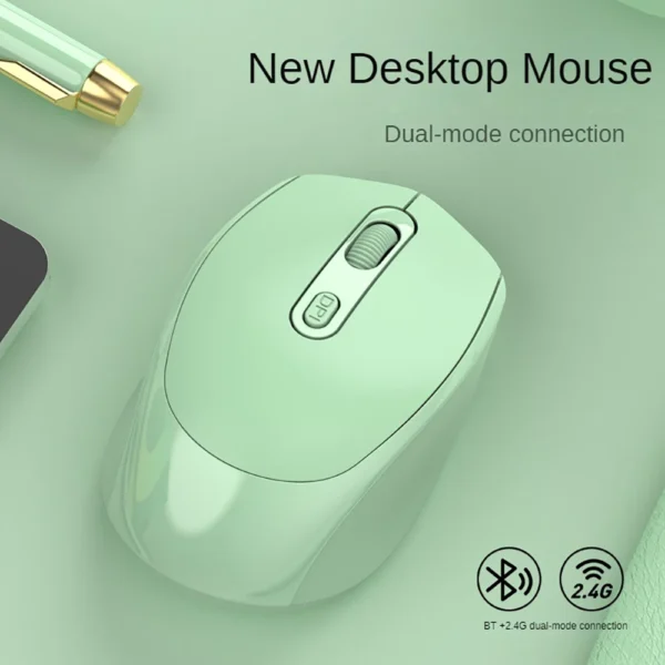 Souris silencieuse sans fil, adaptée aux jeux Esports de bureau et d'affaires, Bluetooth 5.2, 2.4 ghz, double Mode, ergonomique, Rechargeable - Image 2
