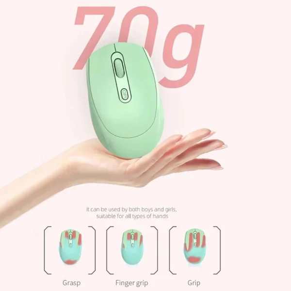 Souris silencieuse sans fil, adaptée aux jeux Esports de bureau et d'affaires, Bluetooth 5.2, 2.4 ghz, double Mode, ergonomique, Rechargeable - Image 4